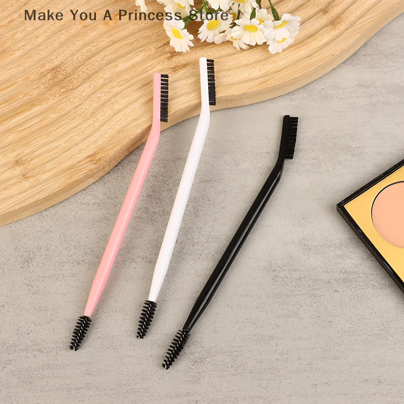 Brosse à sourcils à Double tête, peigne à cils, façonnant les cils, pour le toilettage des sourcils, outil de maquillage réutilisable