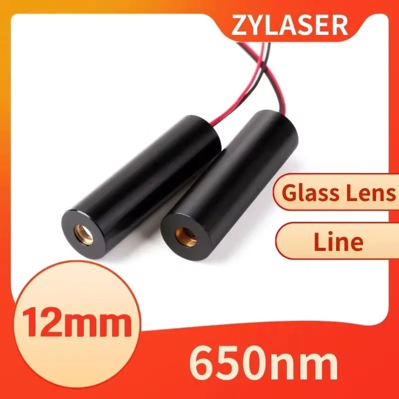 

12x40mm High Quality Glass Lens External PCB D12x40mm 650nm Red Laser Diode Module Collimator For Cutting Machine Positioning