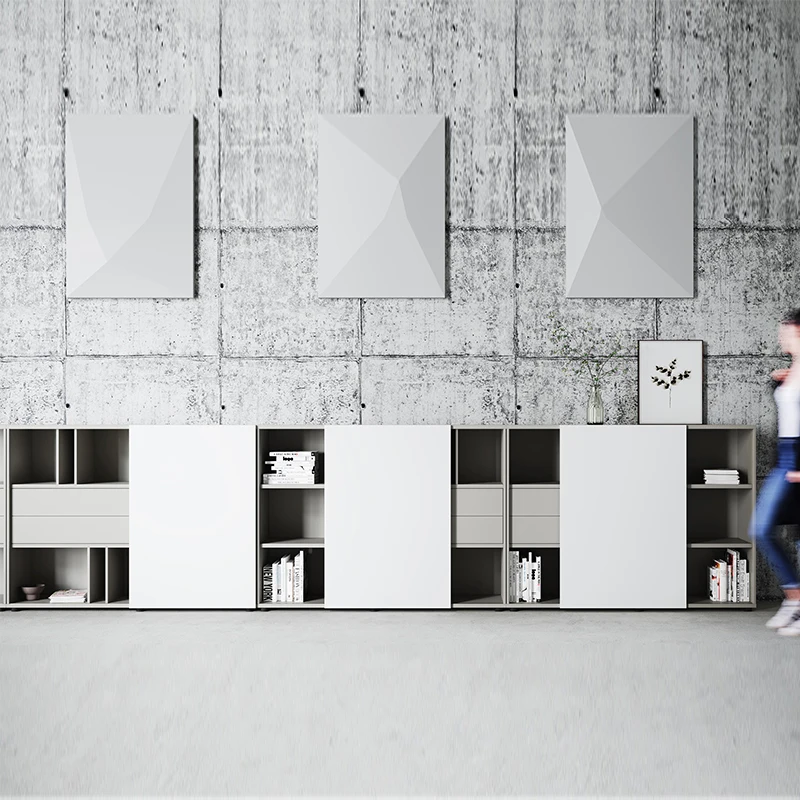 Wooden Modern MDF Bookshelf File Cabinet CEO Office Room Decorations Storage Bookcase