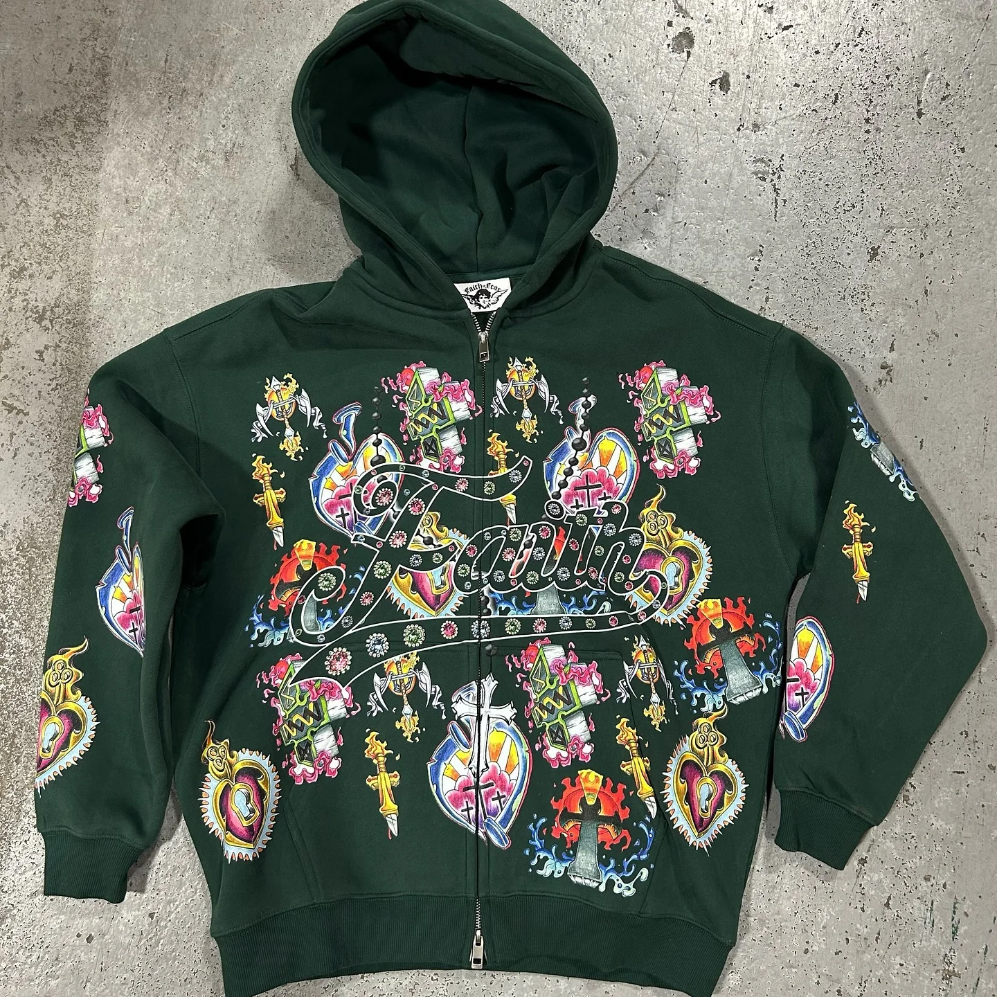 American Retro Hooded Sweater For Men And Women Lovers God Lazy Wind Printed Hooded Long Sleeve Zipper Hooded Sweater Promo