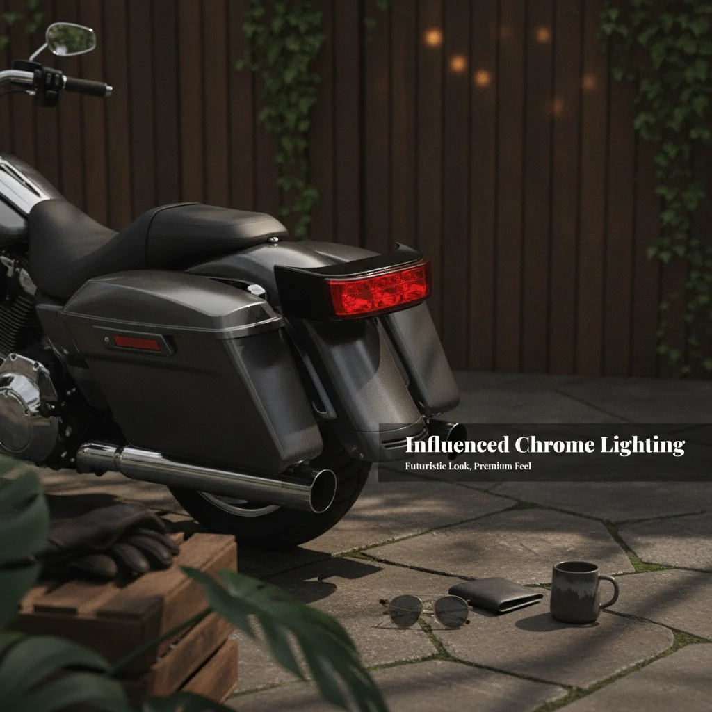 Motorcycle Tail Light All in One Function Super Bright LED Auxiliary Rear Signal Lamp for Two Wheeler Touring Ride
