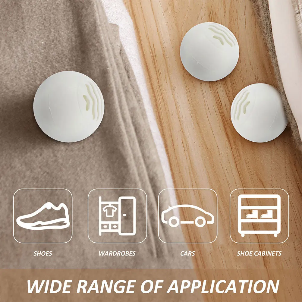 24pcs Deodorant Balls Small Shoe Deodorizer For Sneakers Gym Bags Cars Lockers Closets Air Freshener Odor Remover Household