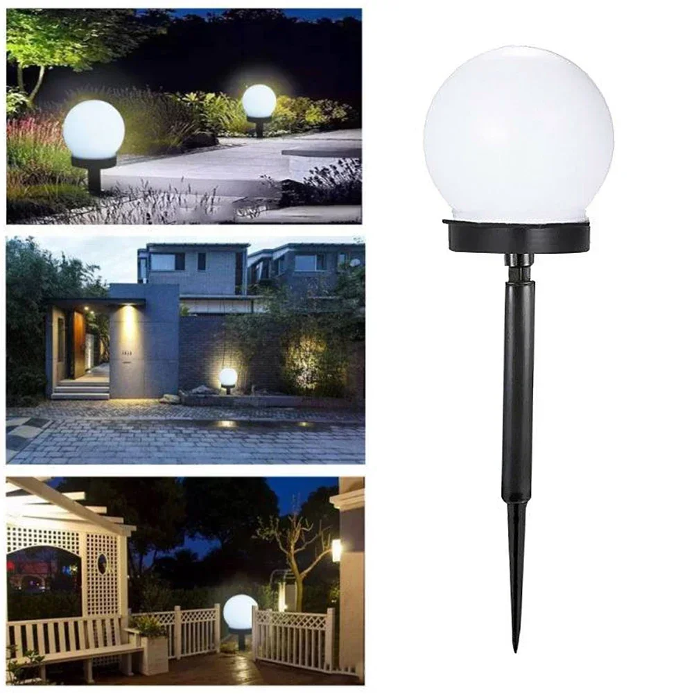 1pc Solar Powered LED Bulb Lamp Energy Light Waterproof Outdoor Garden Light Street Solar Panel Ball Lights Lawn Yard Lamps