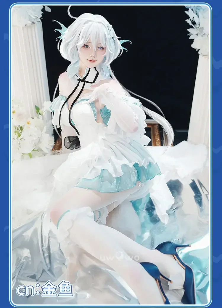 Genshin Impact Cosplay Costume Funina Fuclos Dress Fengdan Water God Cosplay Funina Fuclos Mermaid Water Spirit Dress