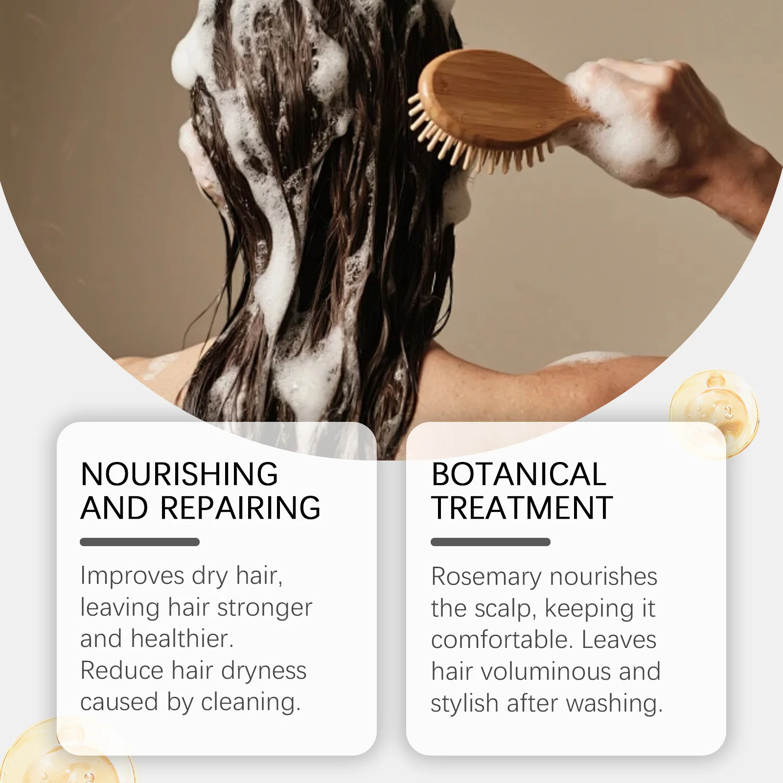 Ginseng Polygonum Multiflorum Shampoo Refreshing Oil Control Anti Dandruff Reduce Loss Repair Damaged Thicken Volumizing Hair - Image 4