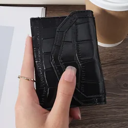 New minimalist card holder ultra-thin, lightweight, portable cash ID card credit card coin pocket wallet, high-quality PU leathe
