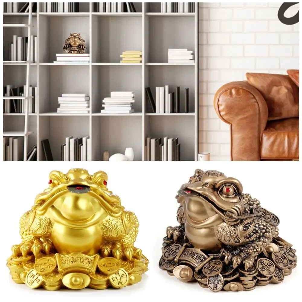 Office Fortune Resin Frog Ornament Frog Decor Feng Shui Money Toad