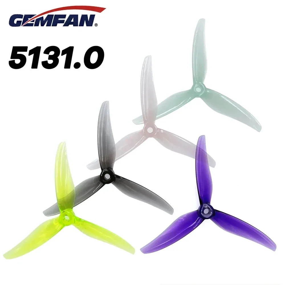 Gemfan Fury 5131.0 5-Zoll 3-Blatt/Tri-Blade Propeller 2207 2306 FPV Brushless Motor Propeller für FPV Racing Drohnen