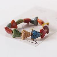 1pc Handmade Colorful Star Ceramic Beaded Bracelet Stretch Boho Jewelry Playful Elastic Wristband For Women