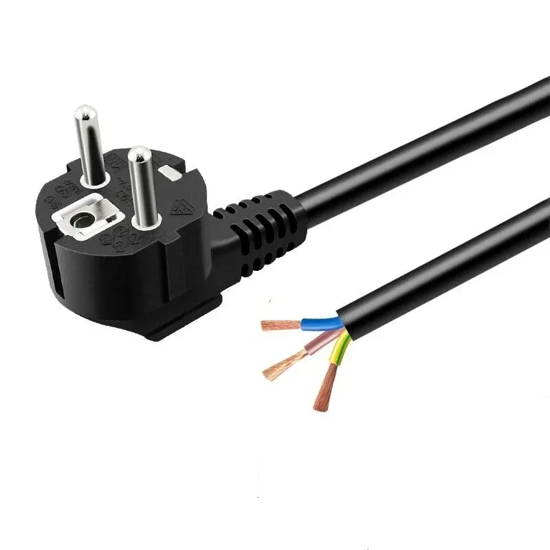 Wiring Harness 1.5M 16A EU Plug Power Cable  European  Standard Bare Tail Semi-finished Cord 3Pin 0.75/1.0/1.5/2.5 mm²