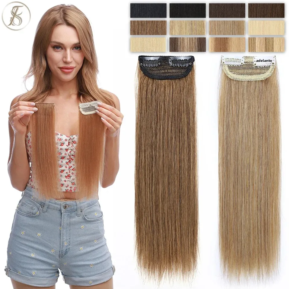 Clip de pelo TESS, extensiones de cabello Natural, Clip en extensiones de cabello humano, postizo de 12 pulgadas, reponer el volumen del cabello, Clip en cabello Natural