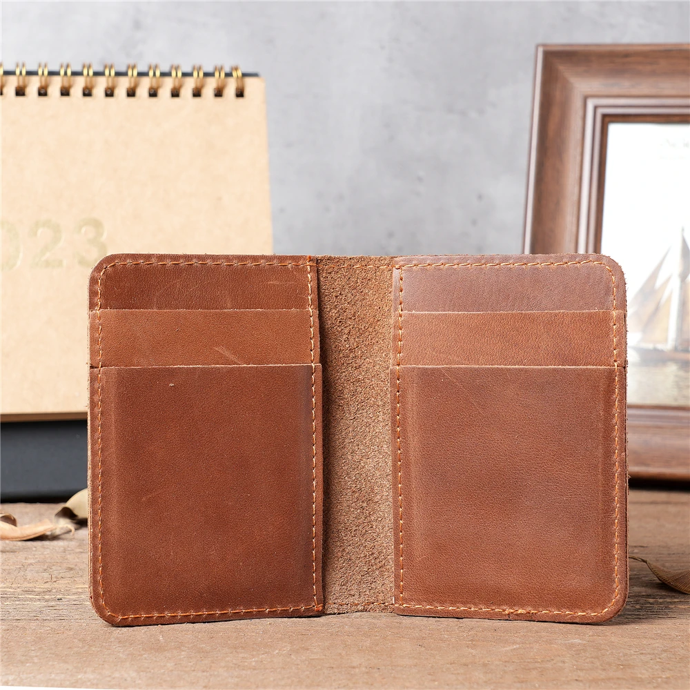 

Classic Short Genuine Leather Men Wallets Travel Fashion Coin Pocket Money Bag Card Holder Men Purse Simple Quality Male Wallets