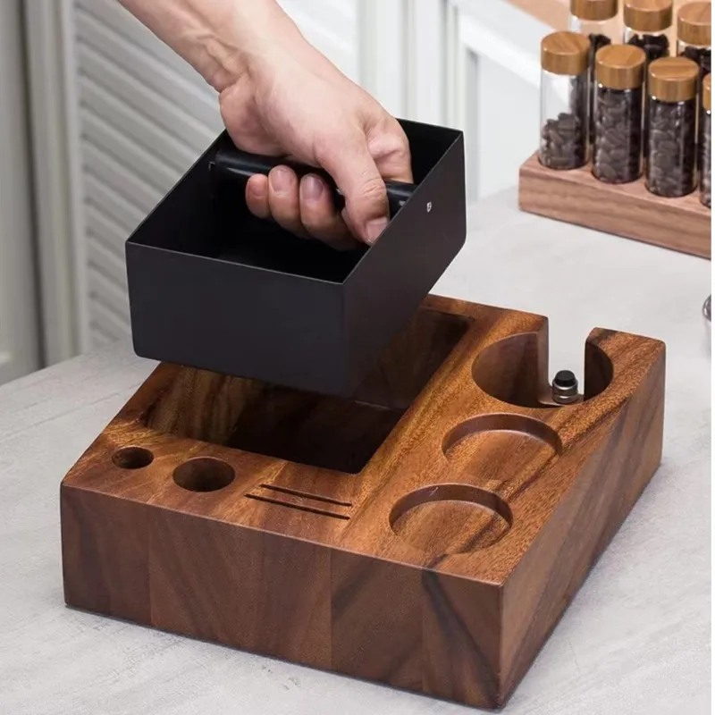 Imagem -05 - Multifuncional Espresso Knock Box Coffee Organizer Fit For Storage Tamper Distribuidor Portafilter Puck Screen