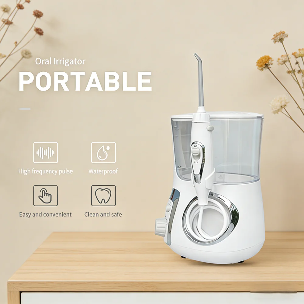 

Electric Countertop Water Flosser 800ML Capacity with 10 Modes, High-Pressure Dental Water Jet for Teeth Cleaning & Tooth Decay