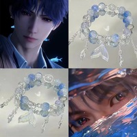 Game Love and Deepspace Bracelet Fashion Cute Crystal Beads Kawaii Cartoon Rafayel Qi Yu Fishtail Accessories Jewelry Toy