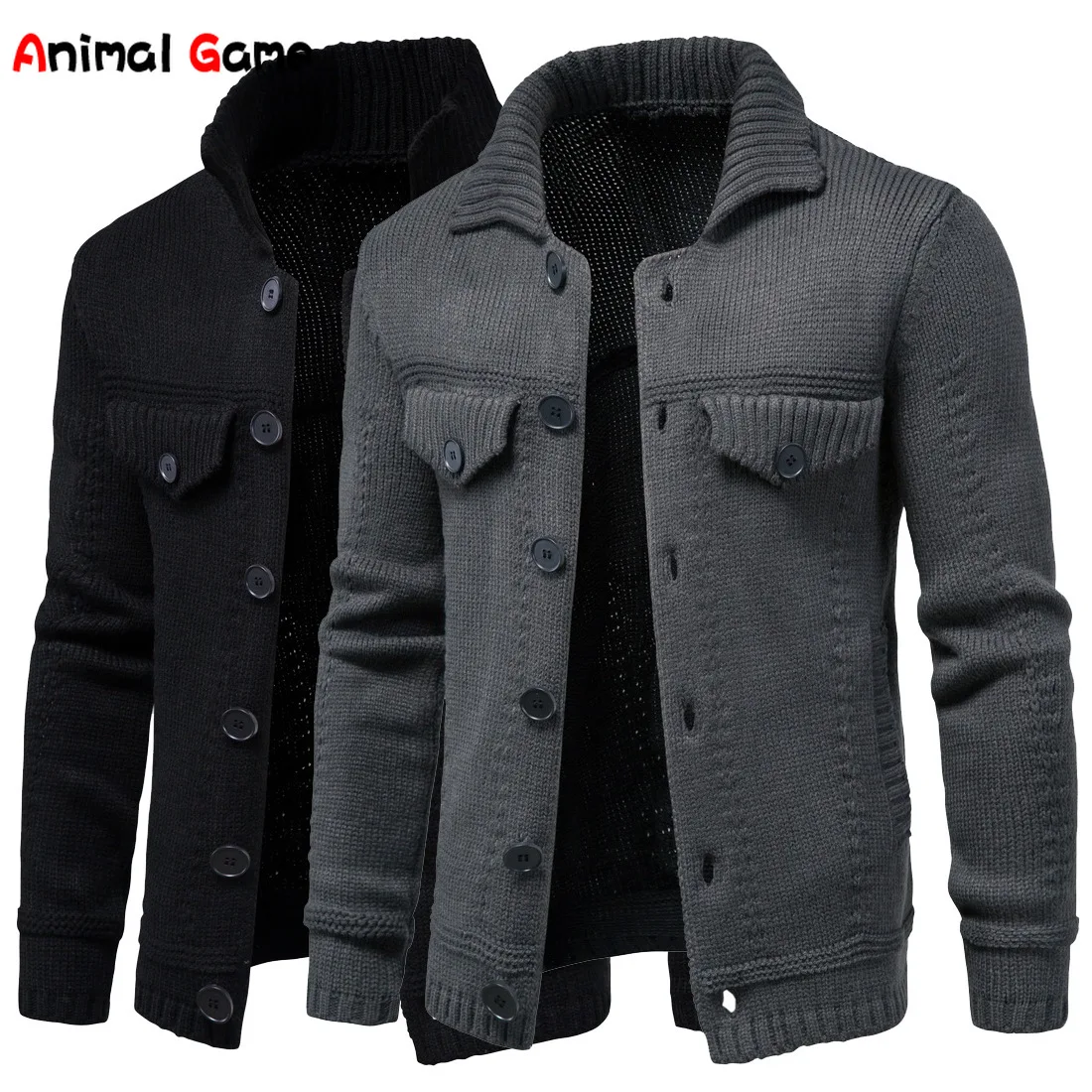 Warm Sweater Oversized Cardigan Men\'s Tops for Women Male Oversize Man Knitted  Winter Clothes Jacket  Men Coats