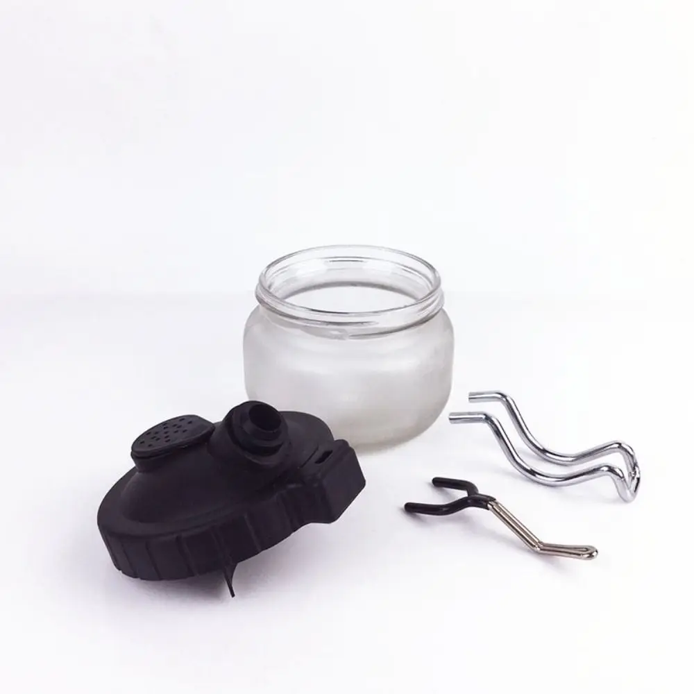 وعاء تنظيف بقلم رش بمقبض معدني وزجاجة زجاجية مع شماعة البخاخة وعاء تنظيف البخاخة مع غطاء محمول مضاد للطرف