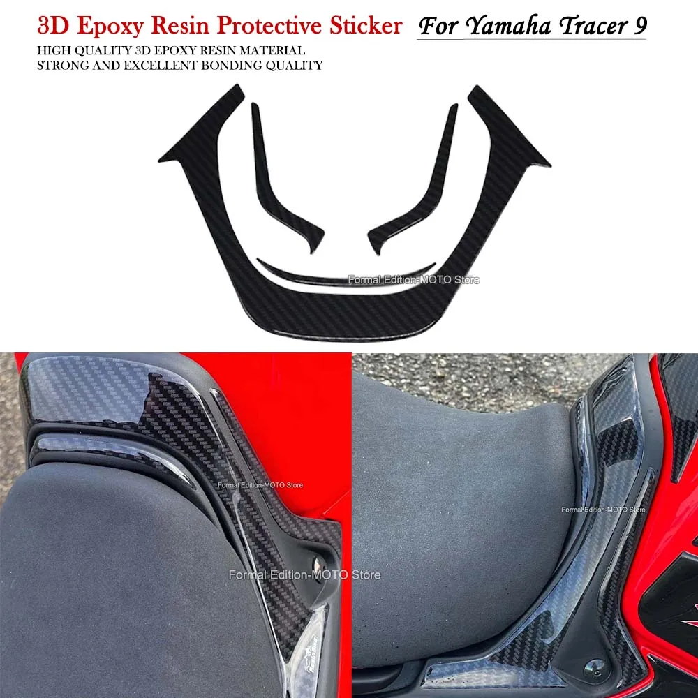 3D Epoxy Resin Sticker Waterproof Scratch Resistant Motorcycle Blower Saddle Protection Stickers for Yamaha Tracer 9 2022 2023-