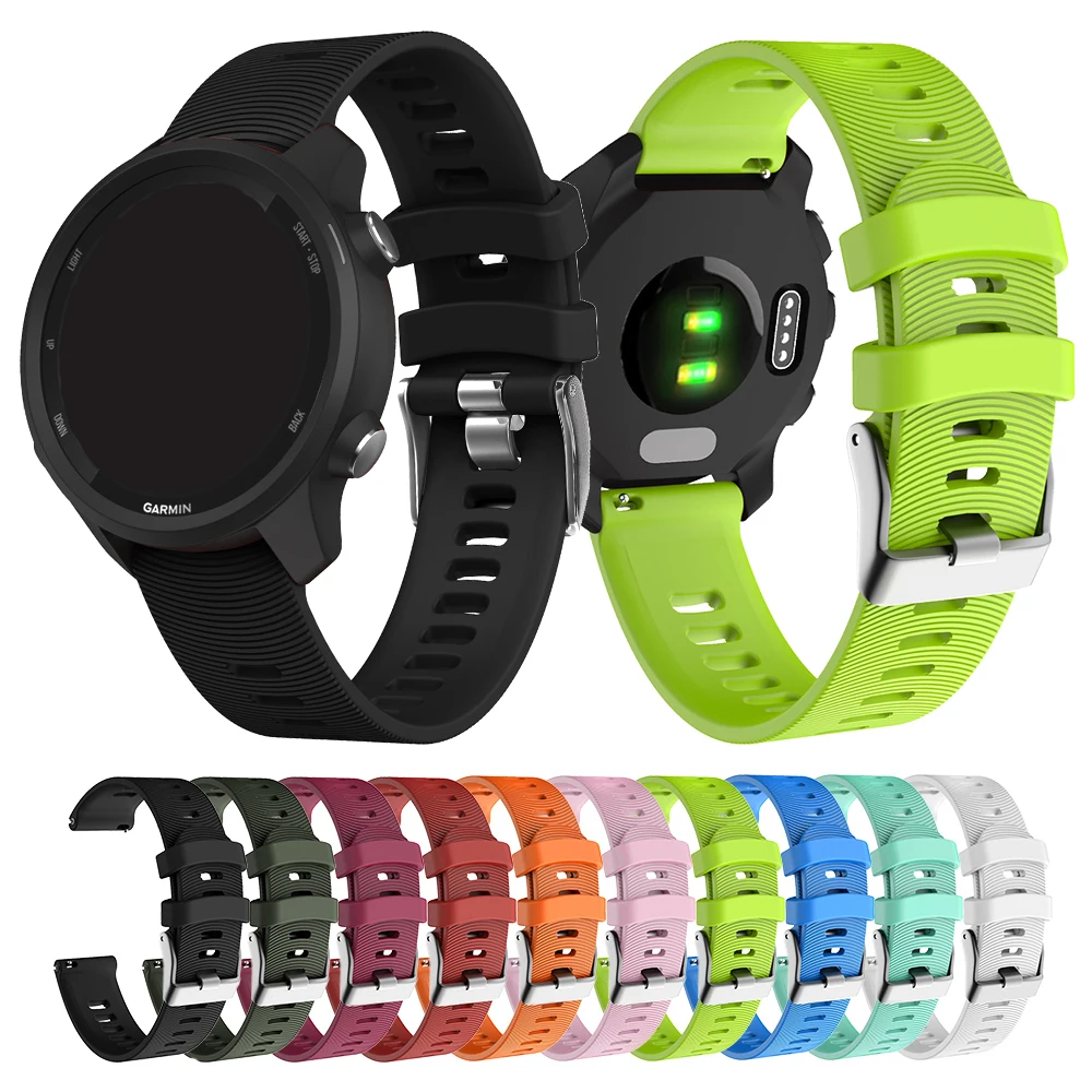 20 مللي متر حزام سيليكون ل Garmin Forerunner 245 645 Music/Vivoactive 3 استبدال حزام (استيك) ساعة لساعة سامسونج جالاكسي اكتيف