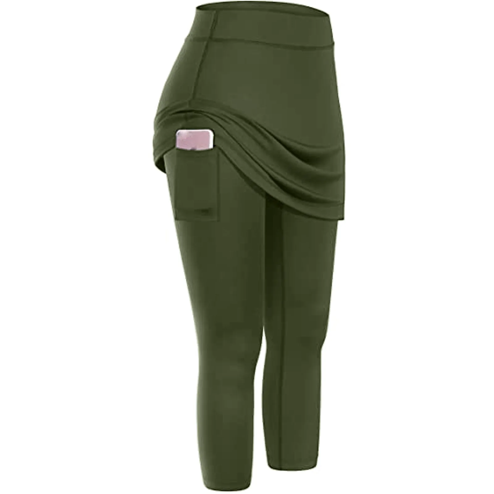 Solid Color Elastic High Waist Casual Breathable Sweat Sport Shorts Pants For Female Fashion Yoga Outdoor Jogger Pocket Trousers