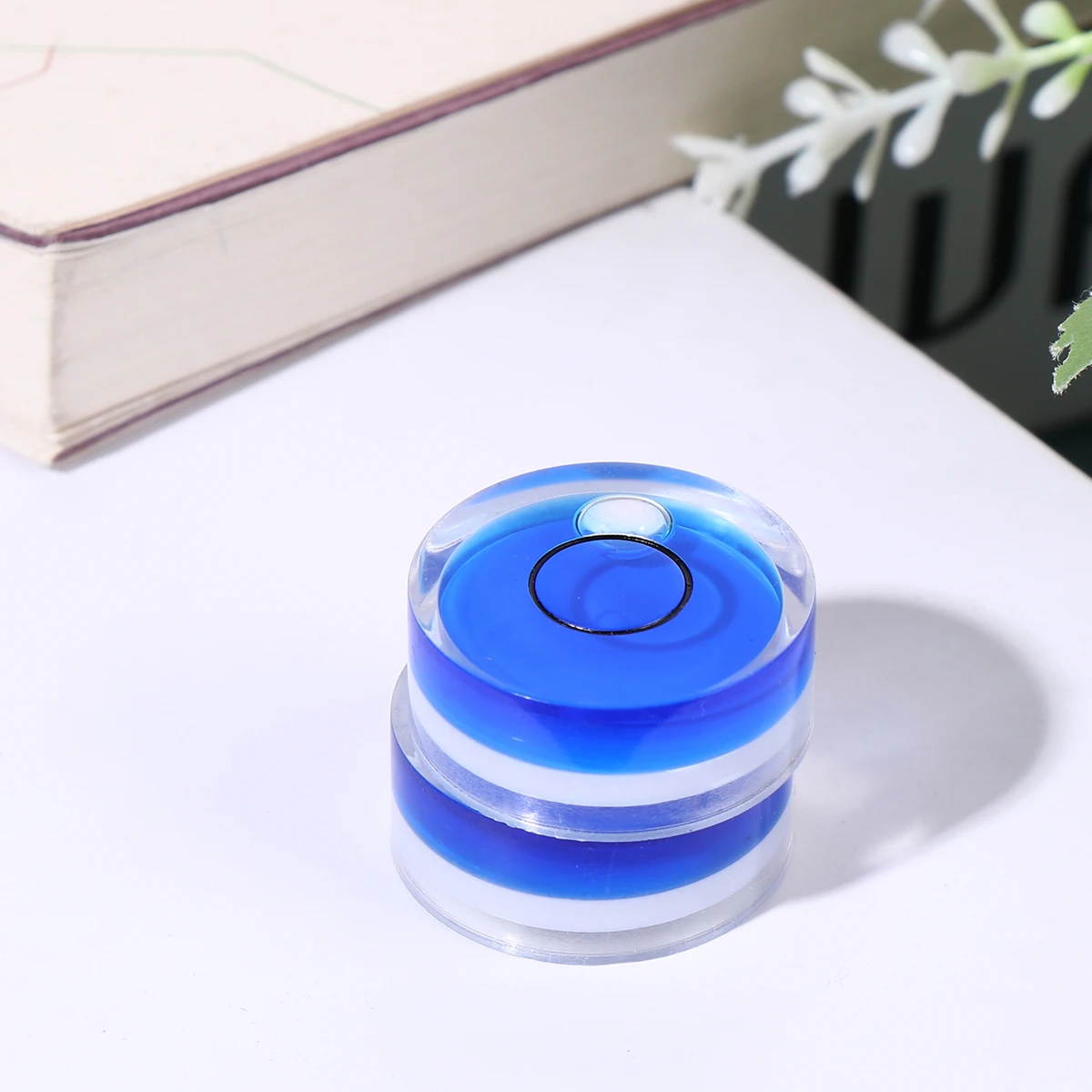 10pcs 25X10Mm Acrylic Round Bubble Level Universal Horizontal Level For Picture Frame Cross-Stitch Mural Hanging Calibration