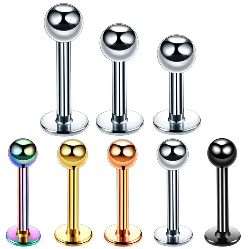Titanium Tragus Piercing Lip Stud Earring