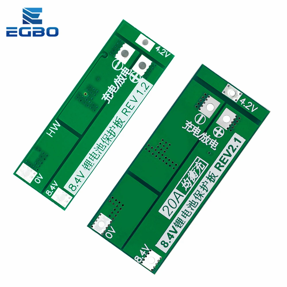 2S 20A 7.4V 8.4V 18650 Lithium Battery Protection Board/BMS Board Standard/Balance For DIY