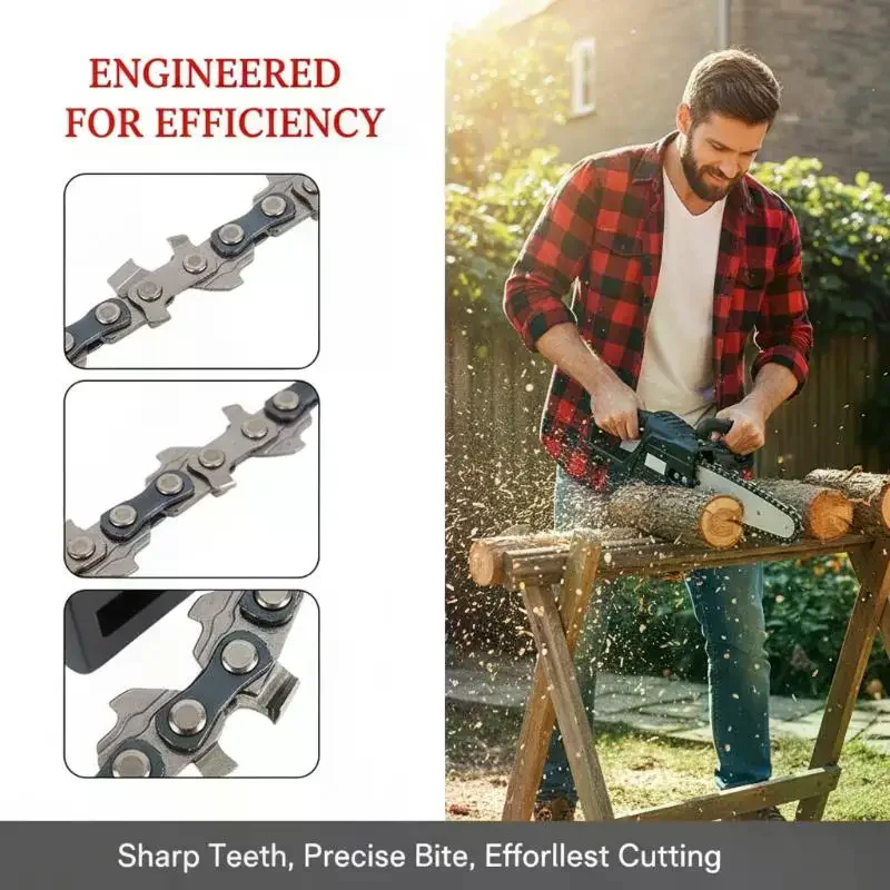 Spare Chainsaw Chain 4 Inch 6 Inch 8 Inch 12 Inch 14 Inch 16 Inch Heavy Duty Metal Replacement for Electric Saws