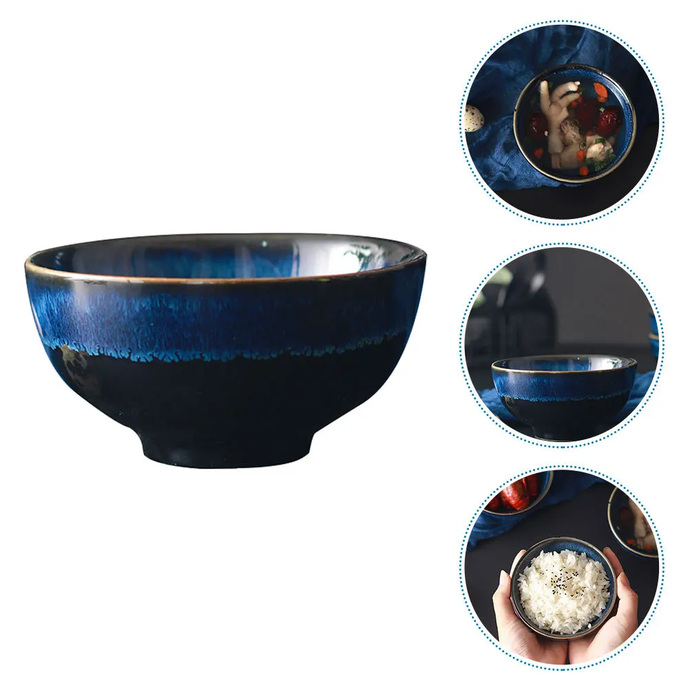 

Japanese Style Ceramic Rice Bowl for Soup Noodle Salad Home Kitchen Tableware Use Ceramic Salad Bowls