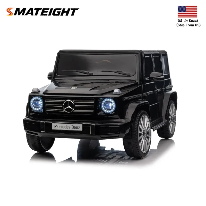 Licensed Mercedes-Benz G500 24V Kids Ride On Car with Remote Control 3 Speeds LED Lights Bluetooth MP3 Display Safety Belt