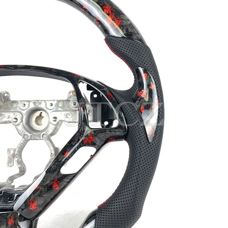 Para Infiniti EX35 EX37 G35 G37 Q60 G25 volante de fibra de carbono forjado accesorios de coche 2011 2012 2013 2014 2015 2016