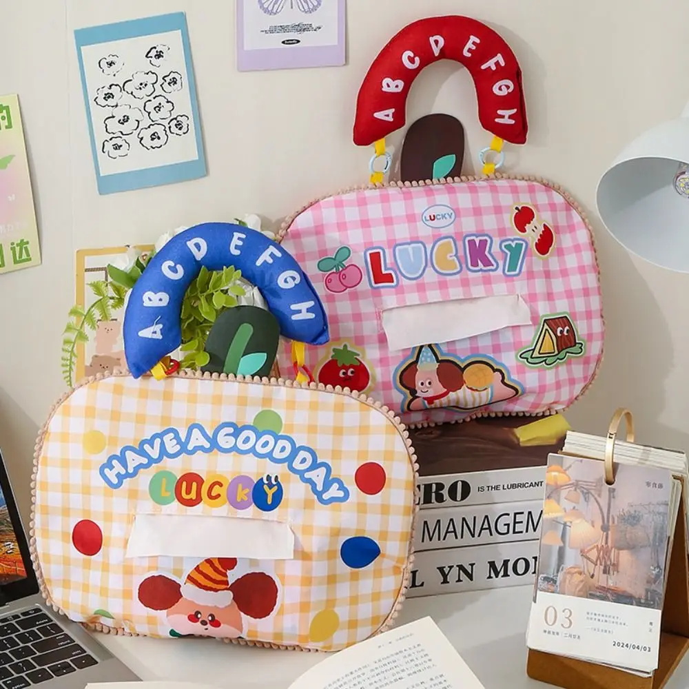 

Cartoon Hanging Tissue Storage Bag Portable Cute Tissue Box Convenient Large Capacity Car Tissue Holder