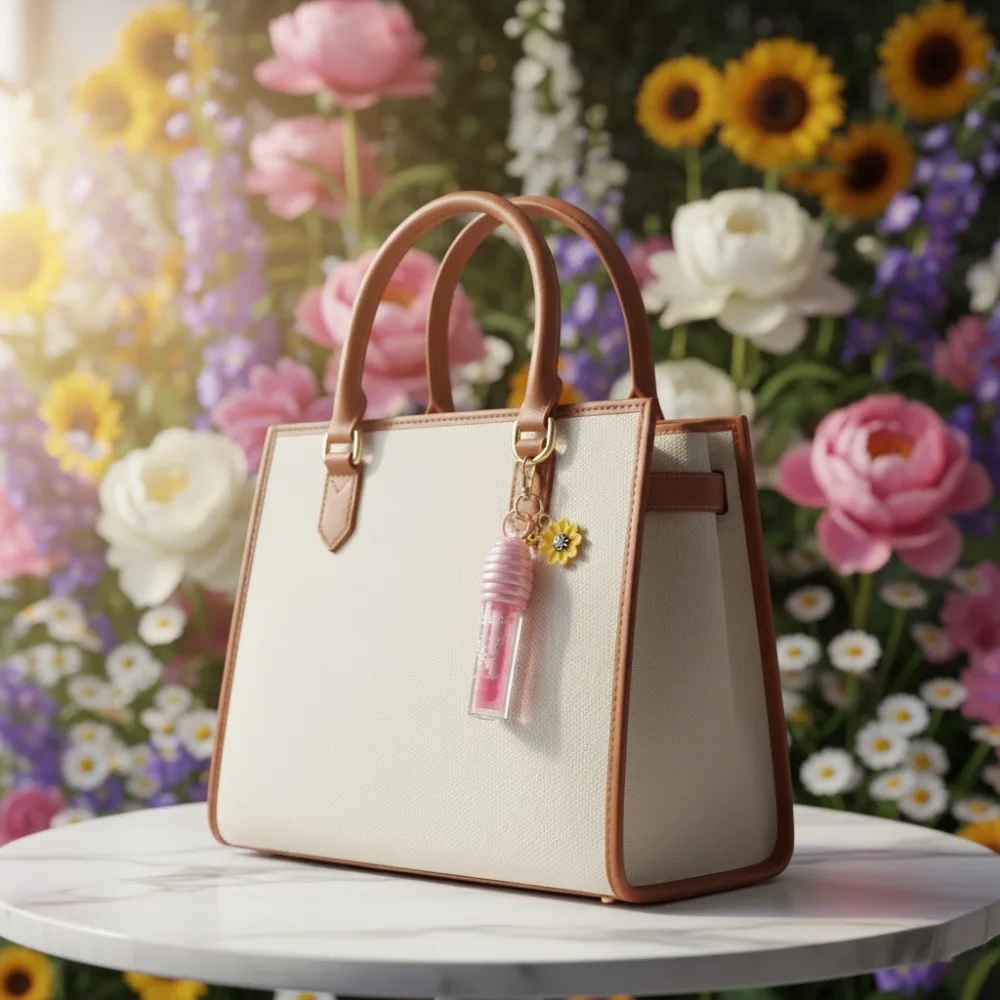 Levendige schattige bij zonnebloem mini lipgloss |   Draagbare hydraterende langdurige lipolie voor meisjes |   Natuurlijke getinte en glanzende lipmake-up