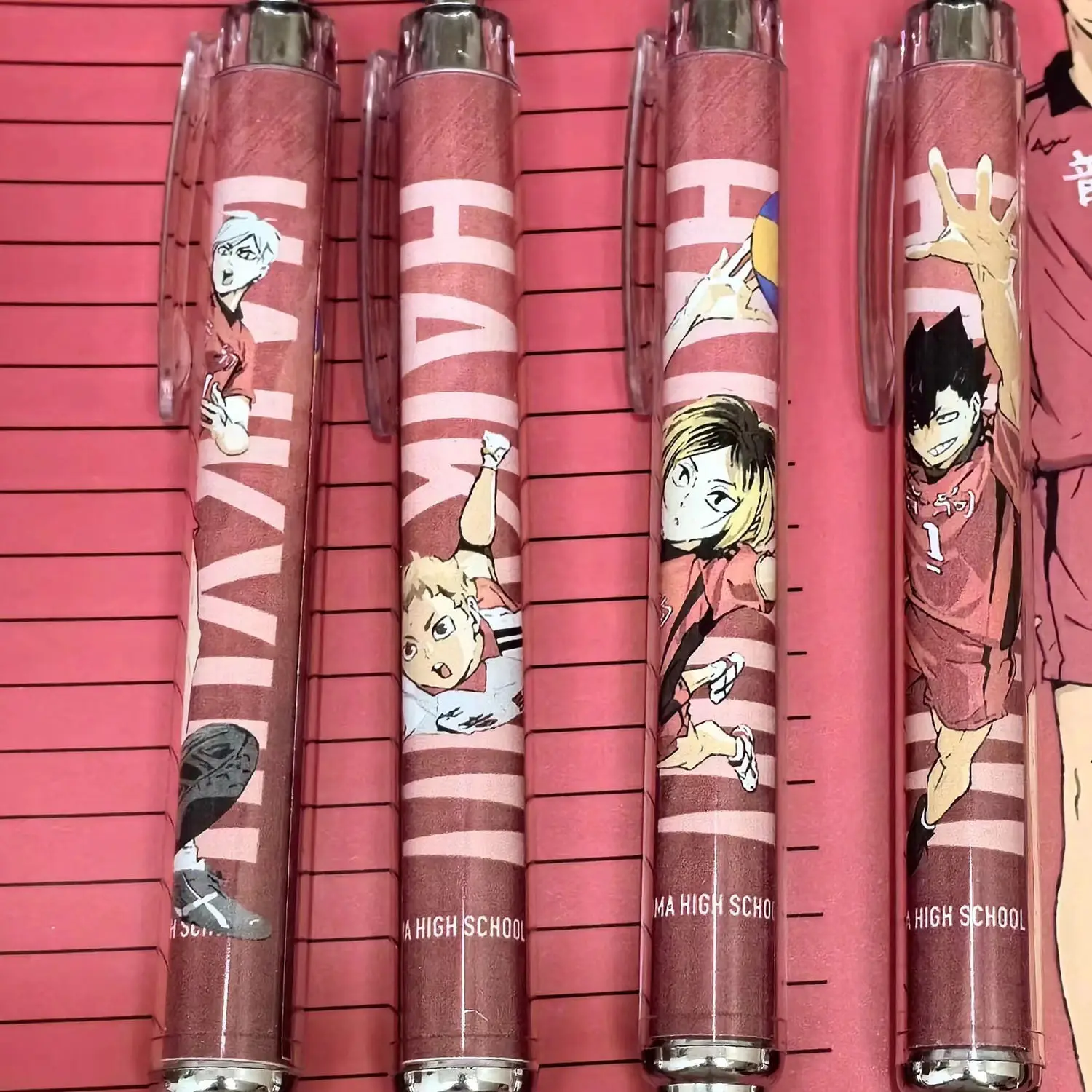 Haikyuu Press Gel Pen Anime Hinata Shoyo Cartoon Write Tool Boy Study Supplies Tobio Kageyama Child Stationery Birthday Gift