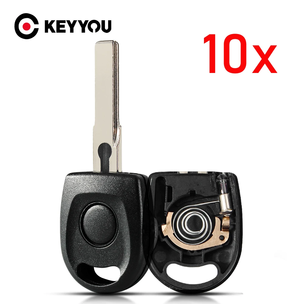 

KEYYOU 10 шт. корпус транспондера для VW Polo Golf для SEAT Ibiza Leon SKODA Octavia со светом