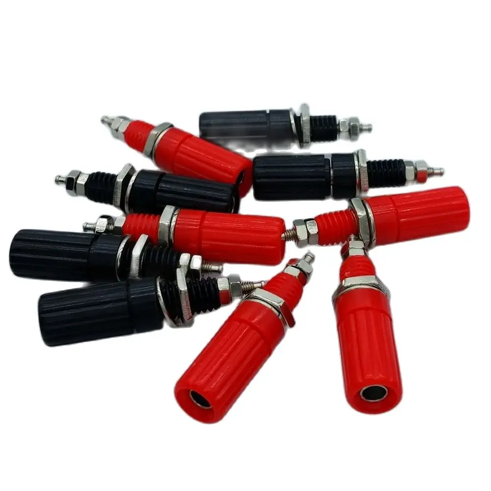 4mm Banana Socket 7mm Thread Binding Post Terminals Female Connector Circular Output Terminal Of Power Supply 10Pcs/Lot