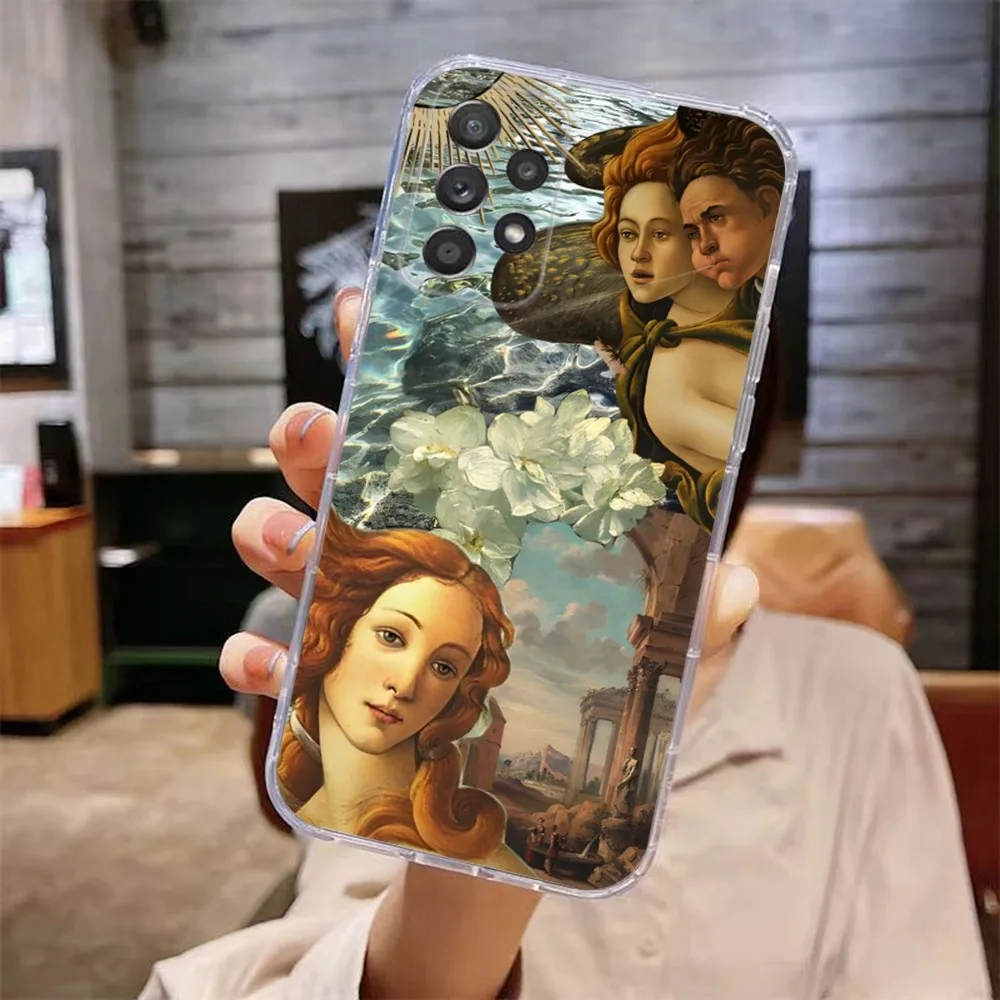 Art The Birth Of Venus Phone Case For Samsung A 71,70,52,51,4G,40,31,50,20,21,S,12,10,S,A03S,Note20 Ultra,Soft Transparent Case