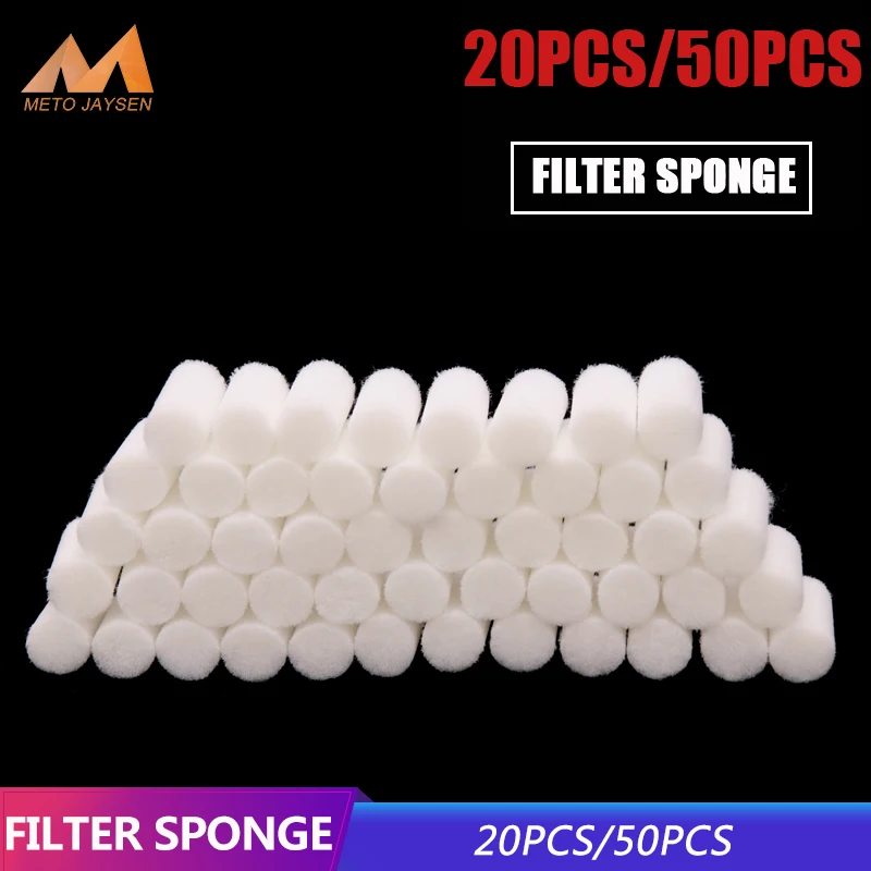 Ad alta Pressione Pompa A Mano Elementi Filtranti di Filtraggio Cotone Aria Ricarica Secco Acqua Aria Purificare Kit di Sostituzione Bianco 50 pz/set