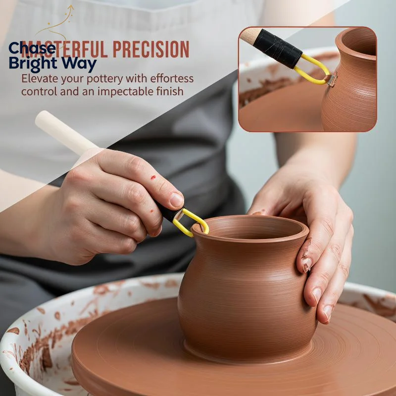 Pottery Polishing Rod Ergonomic Clay Trimming Pen for Purple Sand Ceramic Repairing DIY Craft Beginners Use
