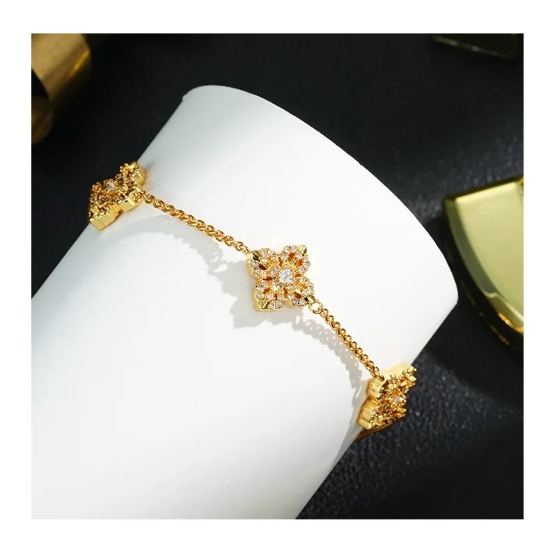 

Internet Explosion Full of Zirconium Cross Pestle Bracelet Ancient Flash High-end Bracelet Personality Light Luxury Temperament