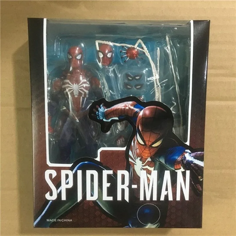 Fantoche móvel homem aranha estatueta modelo herói sem retorno expedição terno furtivo estátua ornamento brinquedo presente figuras de ação na moda