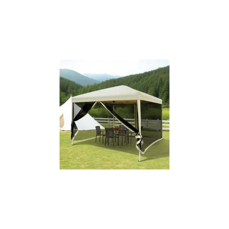 

Instant Canopy Tent with Screen Netting for Outdoor Events and Gatherings