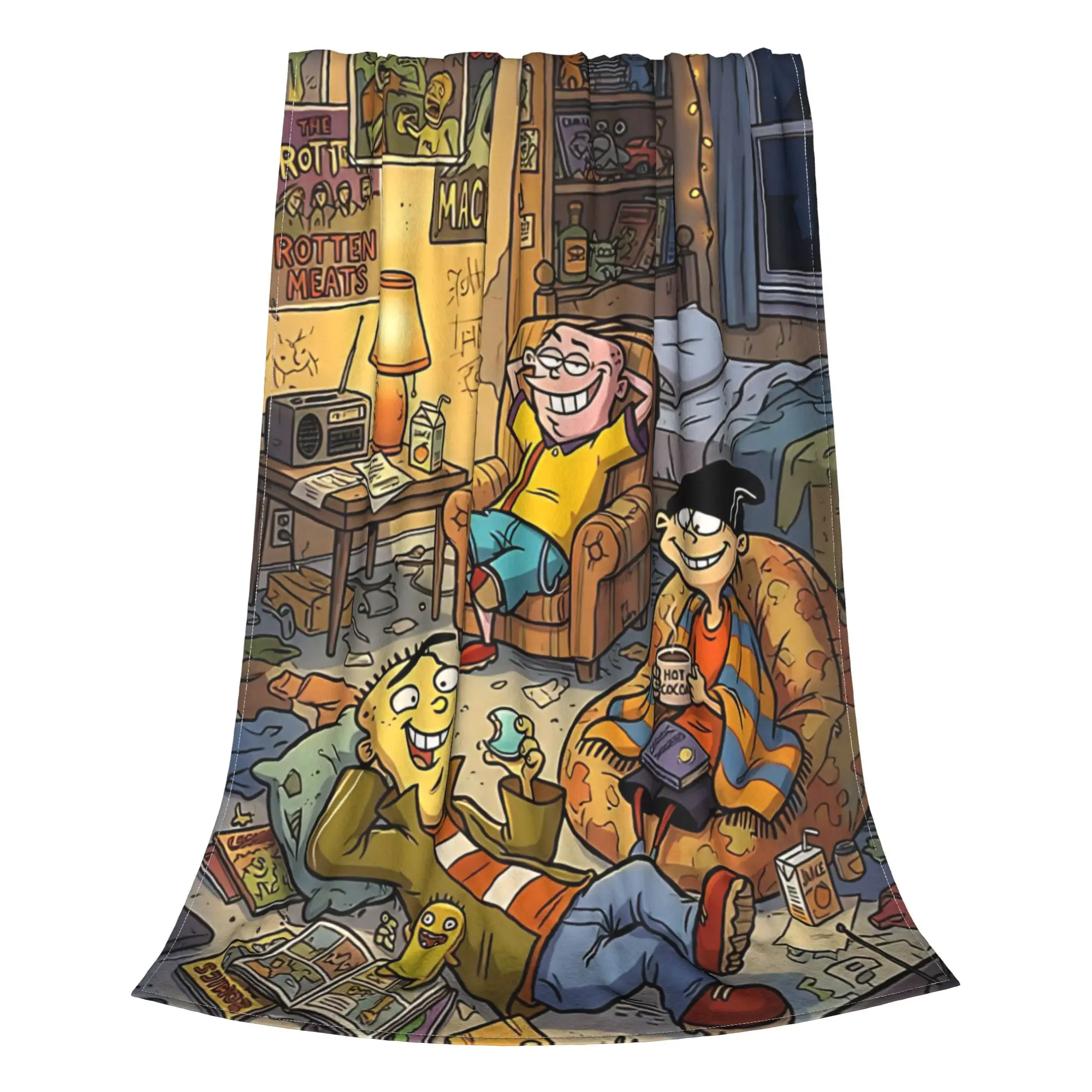 1PC bold colorful  Ed  Edd  Eddy Home Room Decorations Winter Blankets For Adults Bedding Home Interior Sofa Knee