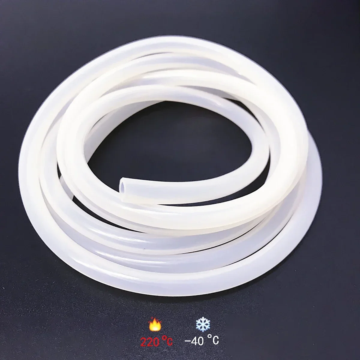 1000mm Soft Silicone Rubber Hose Industrial Grade High Temperature Resistant  Capillary Pipe Tube  ID 1-40mm