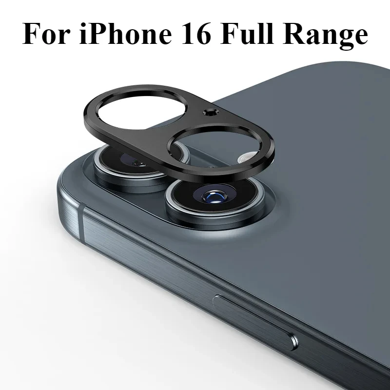 

Luxury Aluminum Metal Back Cover Camera Lens Glass Protector Rear Cover for IPhone 16 15 Plus 5G Apple Anti-Scratch Anti-fall