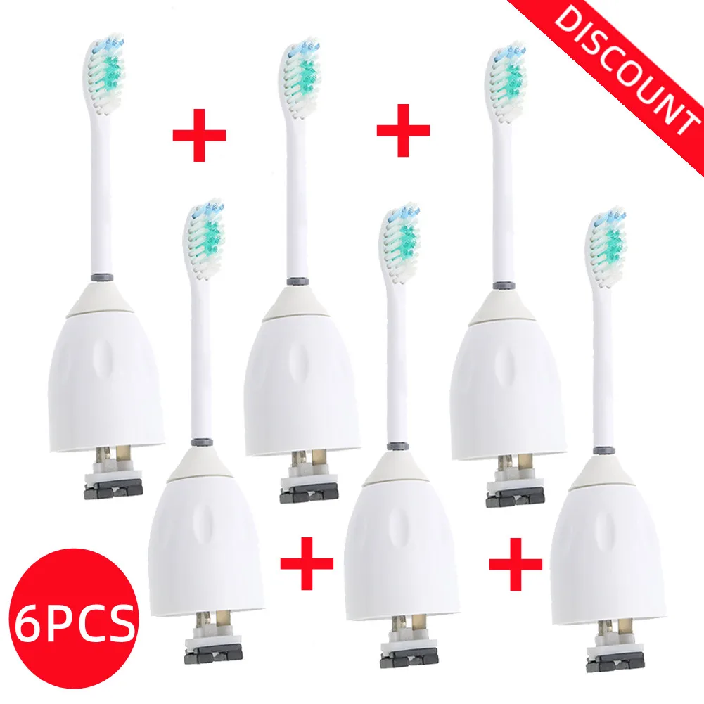 สำหรับ Philips 6ชิ้น E-Series HX7002 HX7001 HX7022หัวแปรงสีฟัน Sonicare HX4510 HX4561 HX4772 HX4672 HX4662 HX4571