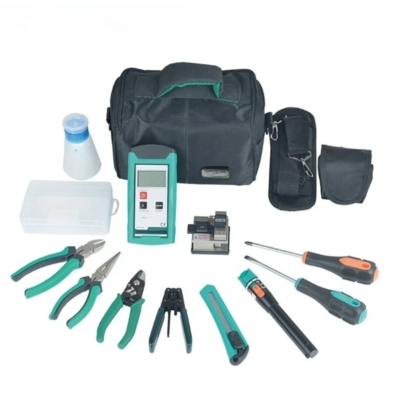 Fiber optic cable cold connection telecommunications tool set