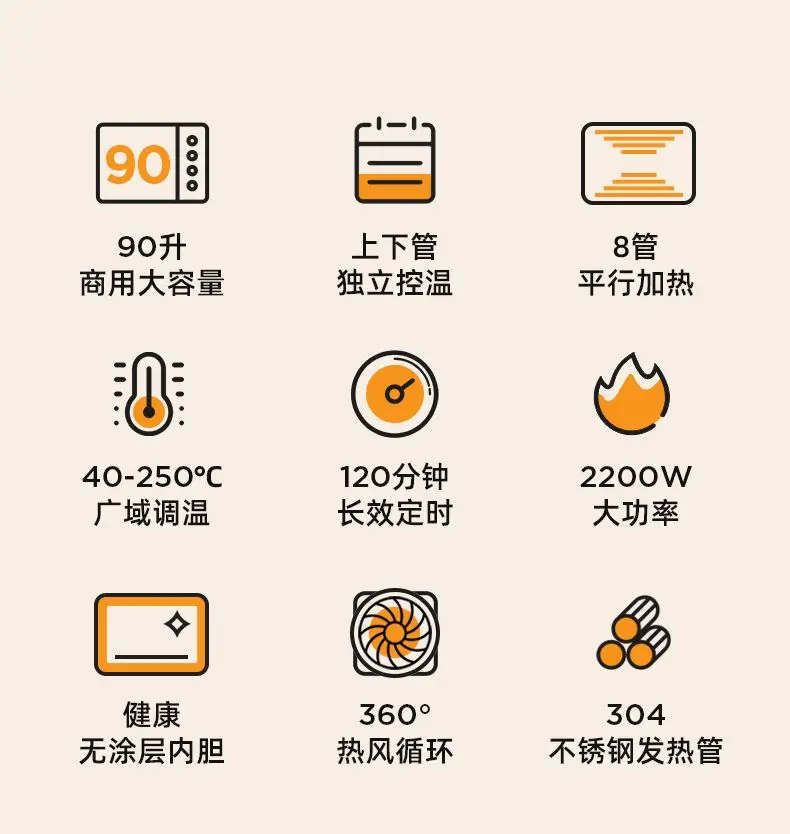 Oven, large capacity, doing business, blast stove, open stove two-in-one