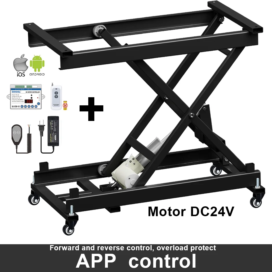 Mobile lifting platform scissor frame 60kg Load Motor Drive Omni-directional wheel The wheels can be locked