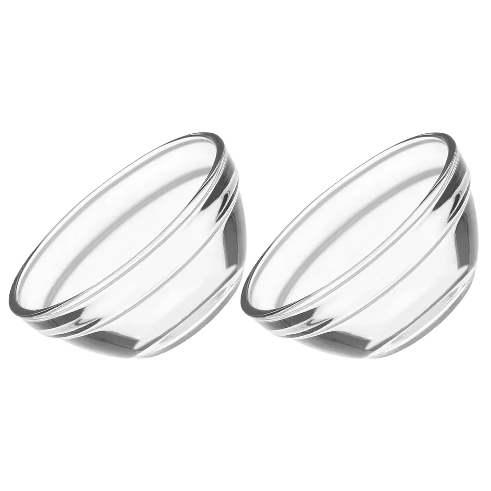 Cuencos de vidrio pequeños, vasos de postre apilables transparentes, contenedor multiusos para servir alimentos, para almacenamiento de aperitivos en la cocina, 2 uds.
